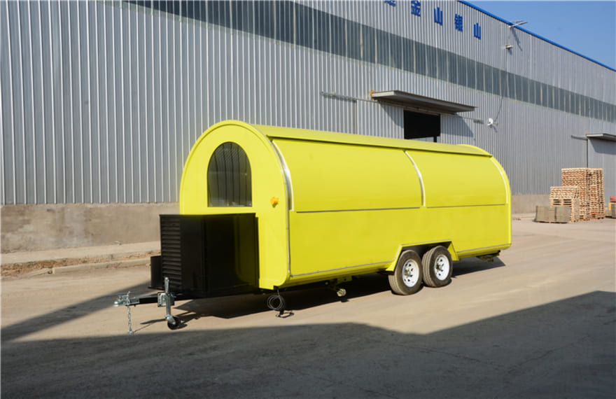 yellow pizza concession trailer for sale